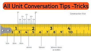 How to Convert Unit | metre to cm | Meter to ft | ft to inch | sqm.....#construction Video screenshot 1