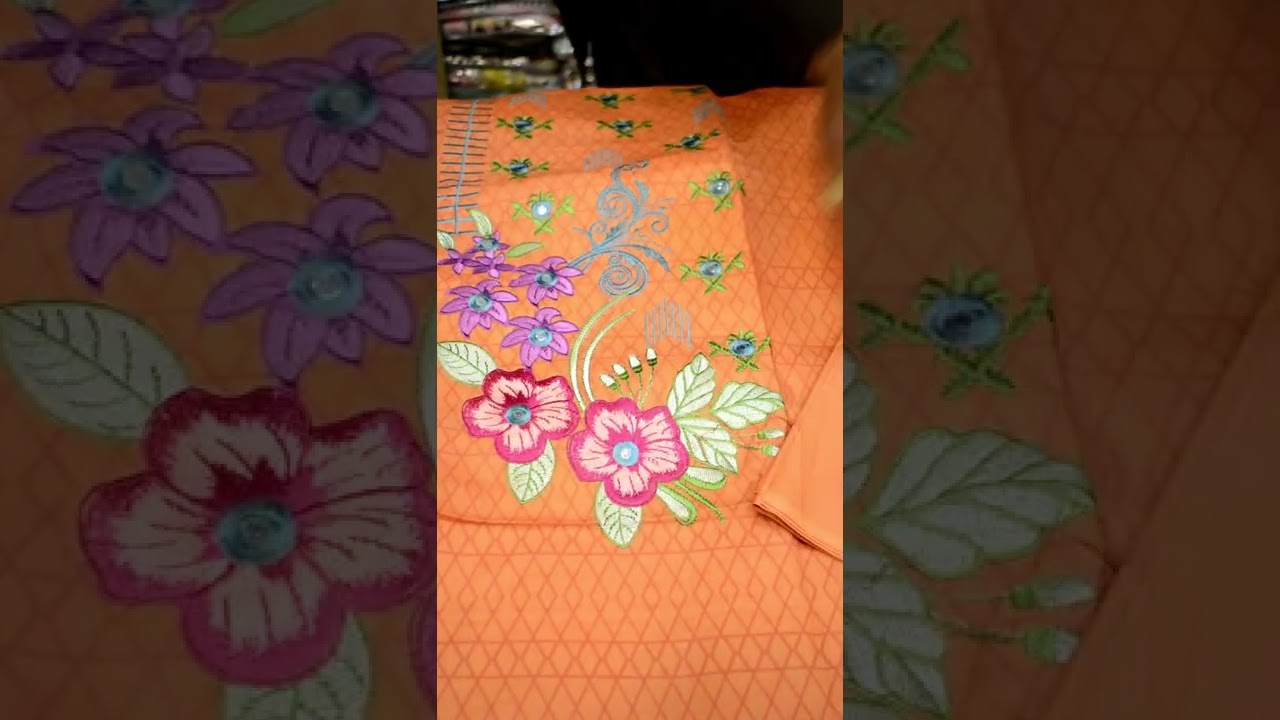 Unstitched Designer 3 Piece Suit | Embroidered Lawn Collection | Cloth Market Pakistan 