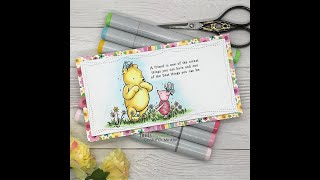 Mini Slimline Card | Winnie the Pooh Difficult Days | Unity Stamp Co.