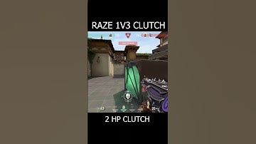 Unbelievable Raze 2 hp 1v3 clutch  #valorant #zorze #shorts