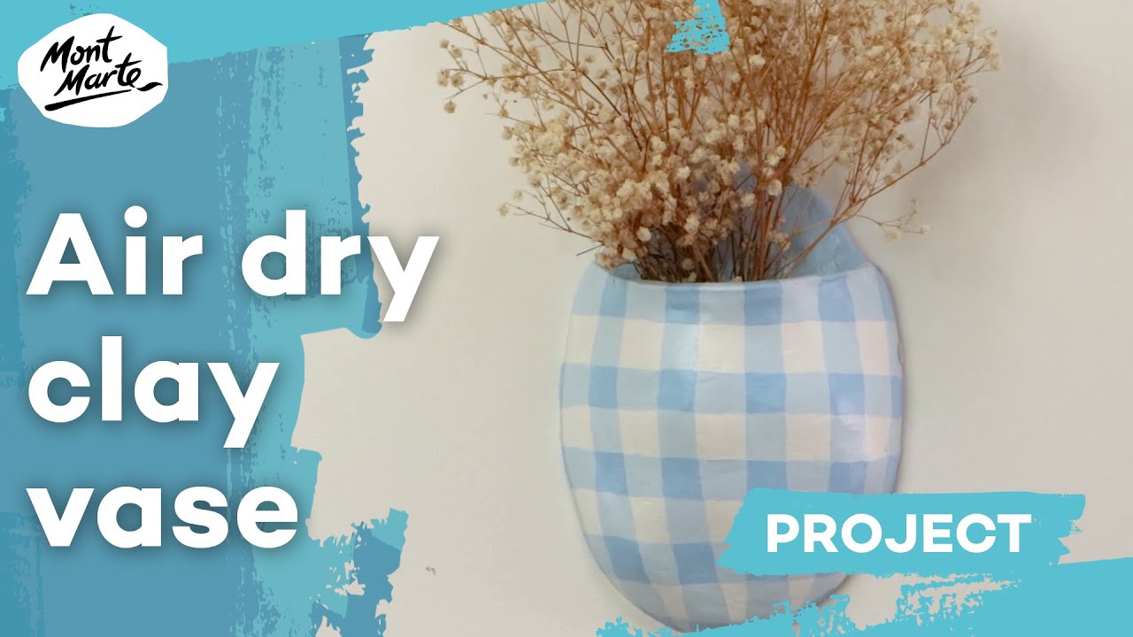 Air dry clay flower vase