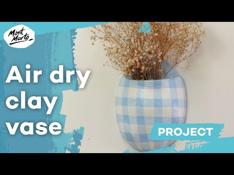 Air dry clay flower vase