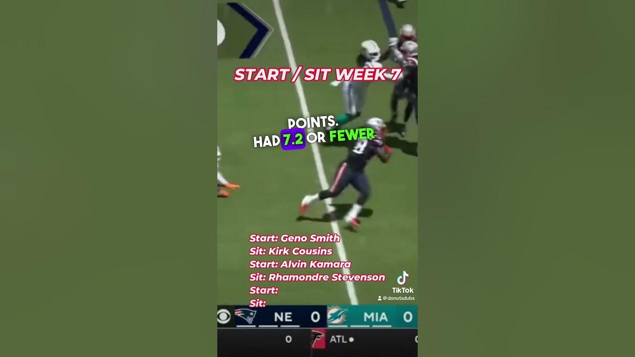 Week 7 Must Start Em Sit Em YouTube