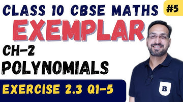 free Class 10 Maths Exemplar Ex 2.3 Q1 to 5 Solution Polynomials Full Explanation Free & Easy NCERT