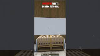 Minecraft Realistic White Screen Tutorial