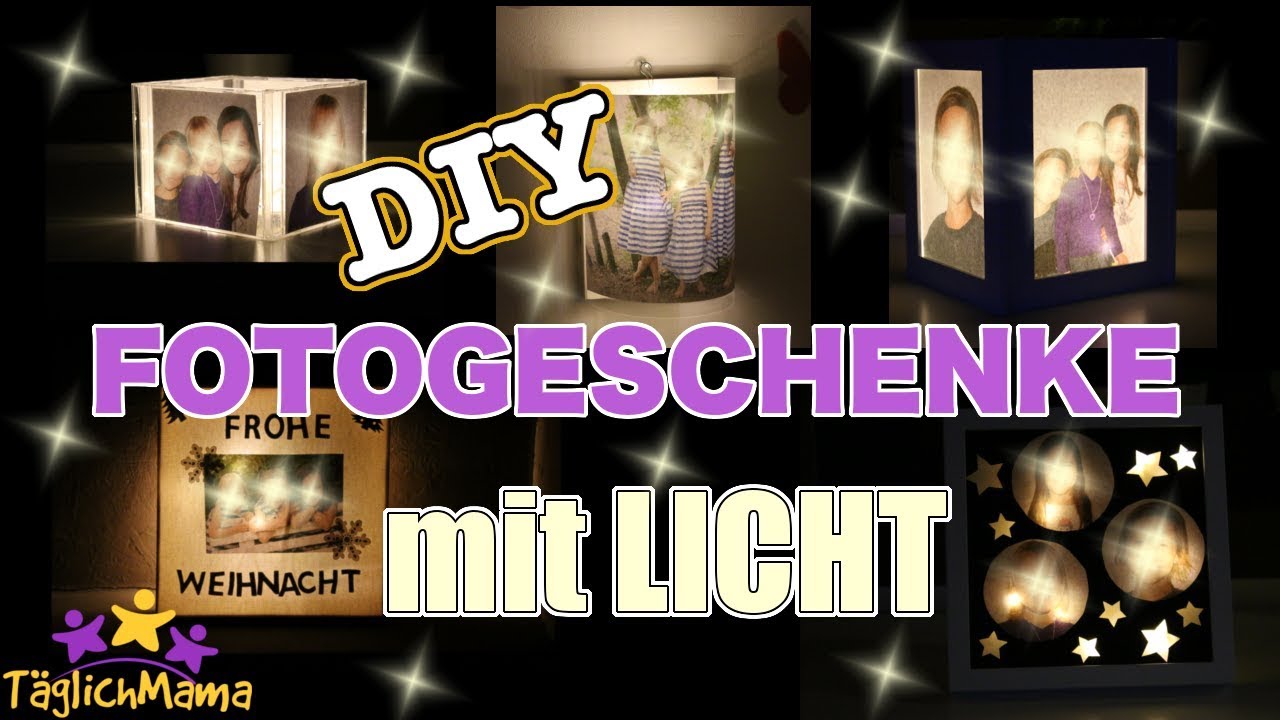 5 Diy Leuchtende Fotogeschenke Geschenke Fur Grosseltern Paten Etc lich Mama Youtube