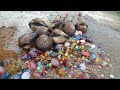 gems. The river is full of treasures after the rain. Sea glass, crystal，珍珠，宝石。河边全是宝藏