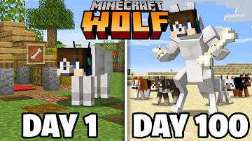 I Survived 100 Days as a Wolf in Minecraft