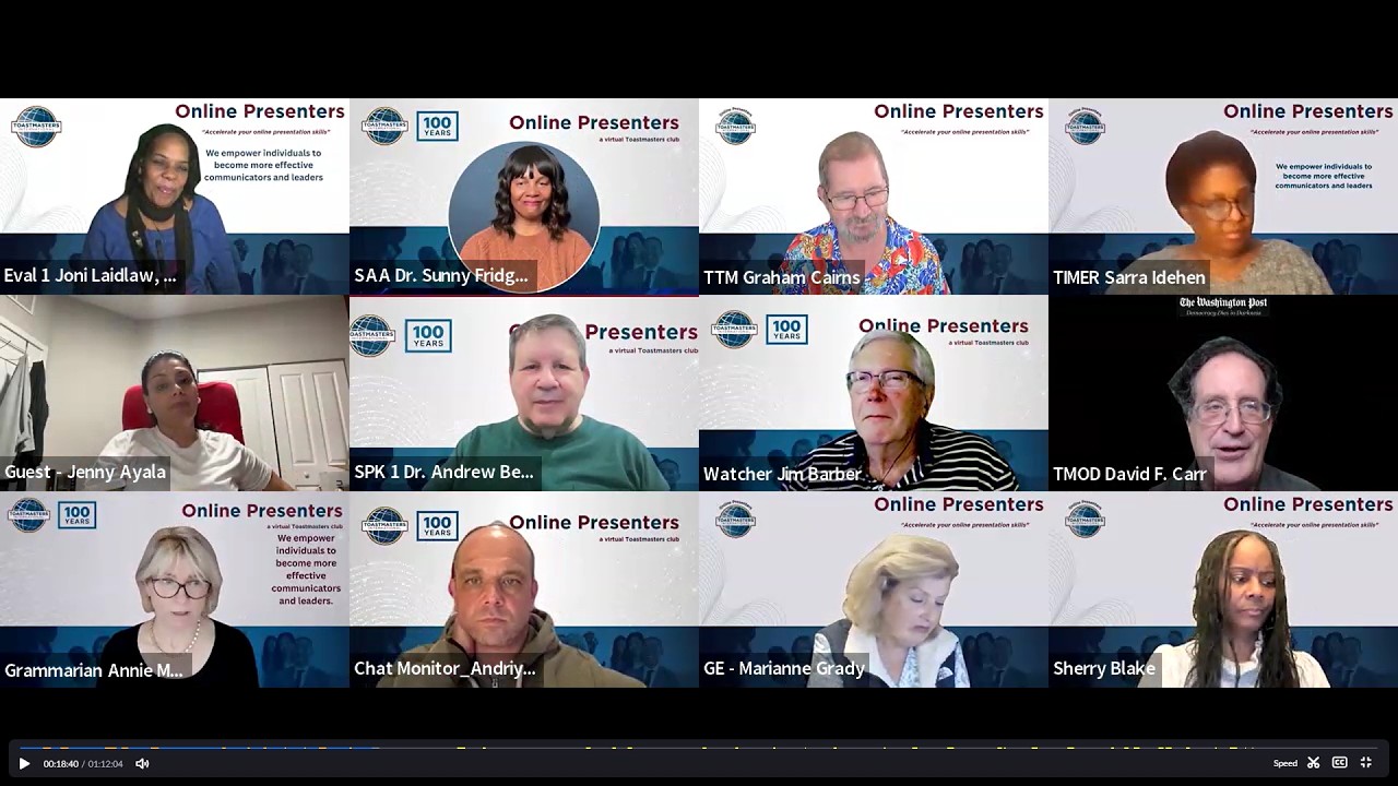 Sneak Peak - 09 February 2026 - Replay - Online Presenters Toastmasters