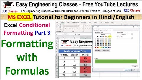 How to format Excel Cells using Formula | Excel Conditional Formatting Part 3 | Excel Tips Tutorials