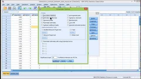 Interaction Contrast Analysis  - Between-Subjects - SPSS