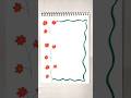 Easy Front Page Border Anyone Can Draw 😍#art #shorts #youtubeshorts  #drawing