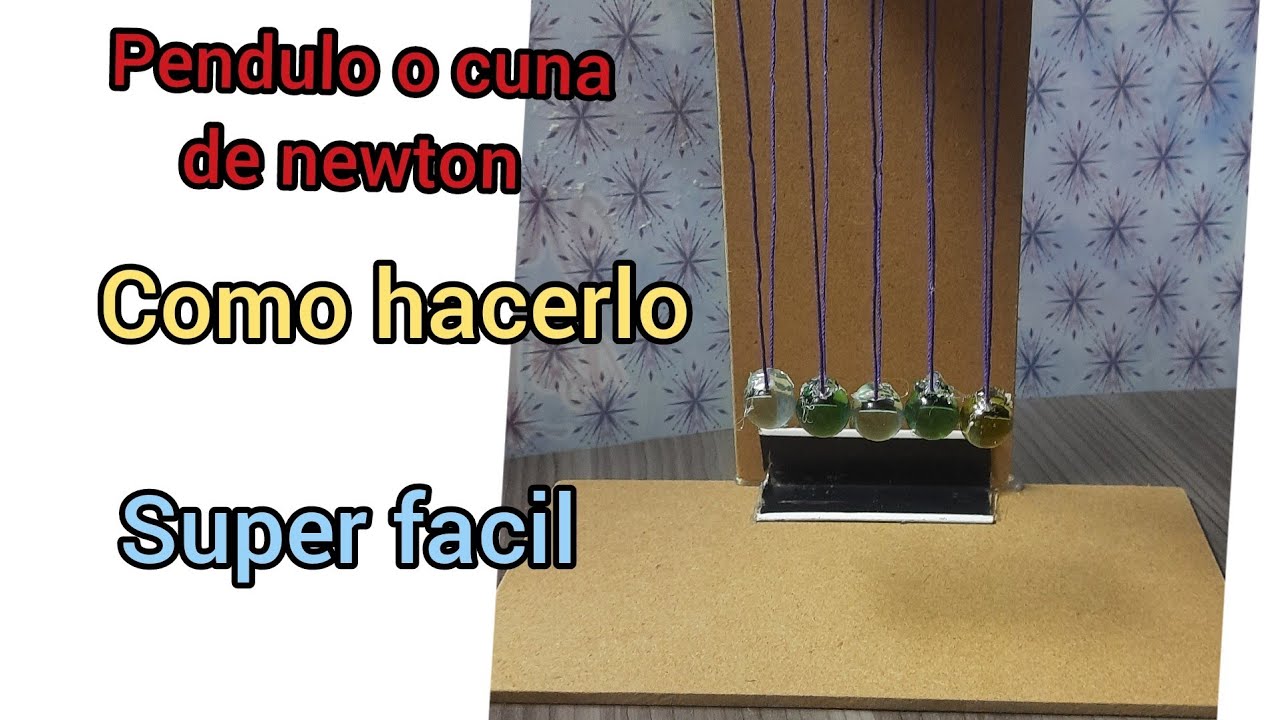 como hacer pendulo de newton - YouTube