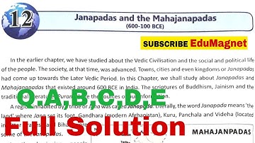 DAV CLASS 6 SOCIAL SCIENCE CHAPTER 12 QUESTION ANSWER | JANAPADAS AND THE MAHAJANAPADAS SOLUTION