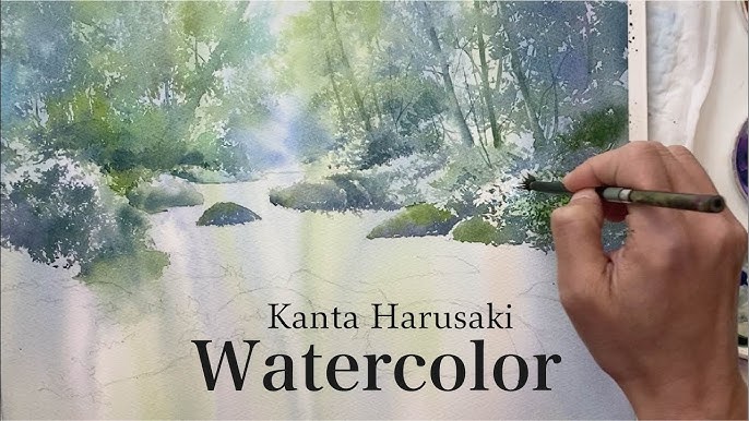 Relax and Paint a Happy Little Stream! {Using Gansai Tambi Watercolors!} –  The Frugal Crafter Blog