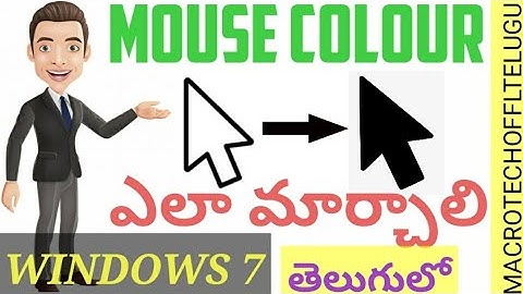 How to change colour and size of Mouse Pointer in Pc/Lap in Windows 7 in telugu || MTOT || RAJA