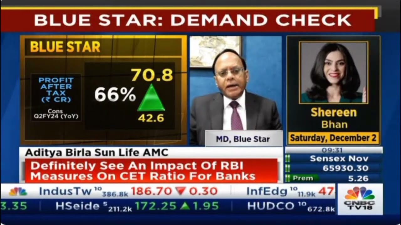 Mr B Thiagarajan, MD, Blue Star - CNBC TV18 - Blue Star's Q2 FY24 results and Market Outlook