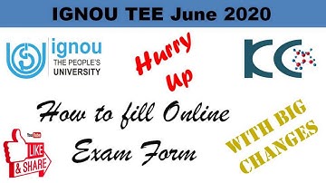 IGNOU Online submission of examination Form for June 2020 TEE | BIG CHANGES | DATESHEET | LAST DATE.