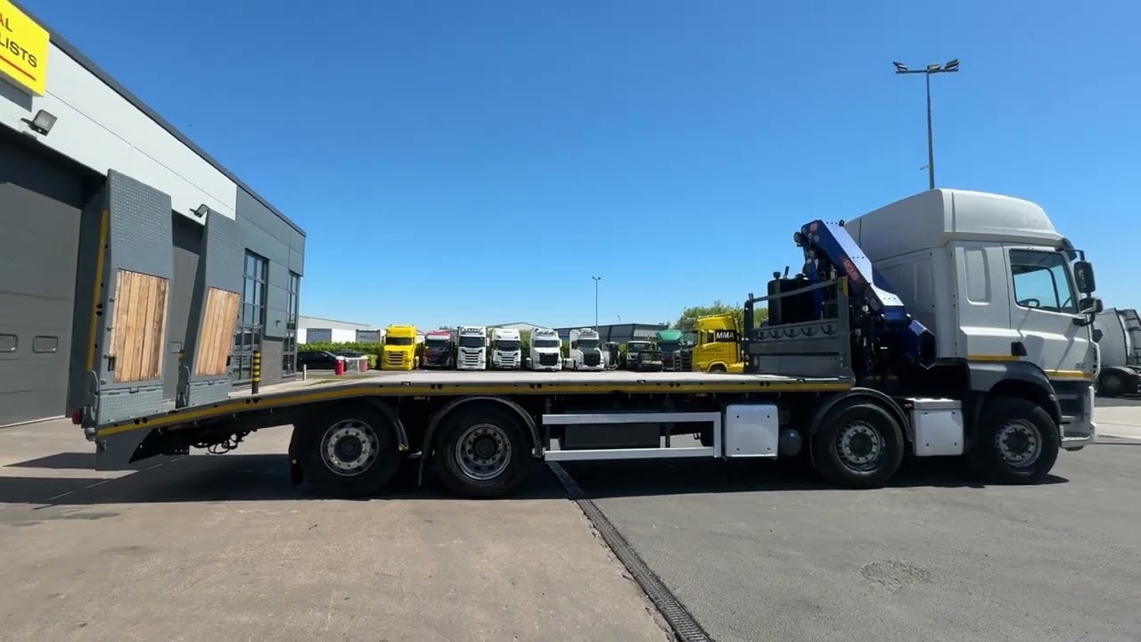 2018 (68) DAF CF 460 8X2 CHEESEWEDGE BEAVERTAIL W/ PM 23523 SP CRANE (EURO 6) - LN68AAZ