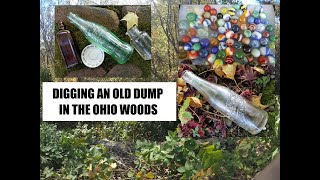 Trash Picking An Old Dump - Bottle Digging - Antiques - Toy Marbles - Dr Pepper - Coca Cola