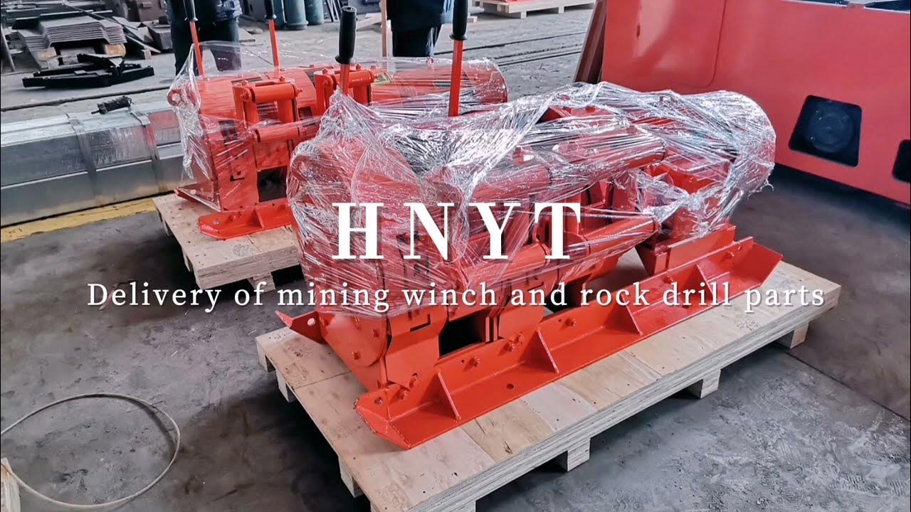 Delivery of 4 sets of mining rake winches and rock drill parts YouTube