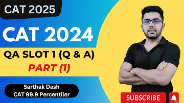 CAT 2024 Slot 1 Analysis || QA Solution Part 1 || CAT Preparation || Previous Year Questions