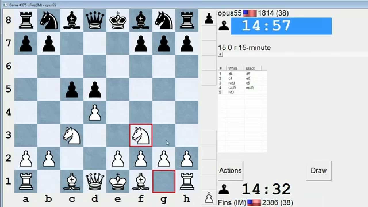 Standard Chess 150 IM Bartholomew vs. opus55 (Tarrasch Defense) YouTube