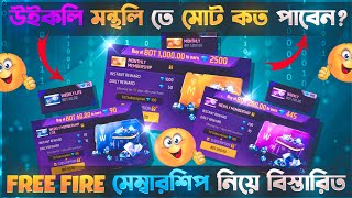 WEEKLY AND MONTHLY MEMBERSHIP FREE FIRE থেকে মোট কতো ডায়মন্ড পাবেন? Free Fire মেম্বারশিপ রিওয়ার্ড