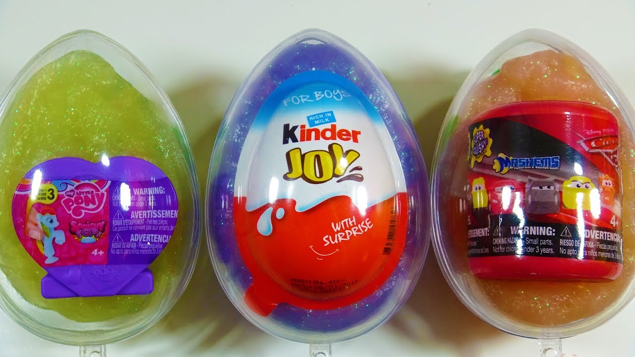 Glitter Putty Surprise Egg Toys Kinder Joy Surprise Egg MLP Squishy