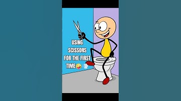 Using Scissors For The First Time 🤪💨 (animation memes)#shorts #funnyshorts
