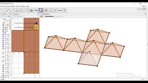 Construction of 6 pyramid by Cube on geogebra|| By: Namaraj Jasihi