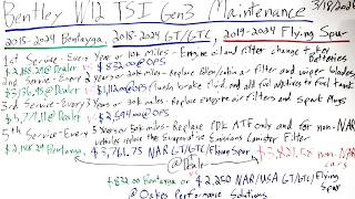 Bentley W12 TSI Gen3 Maintenance Explanation and Requirements for Tuning