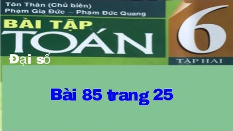 Giải sách bài tập toán 6 tập 2 trang 85