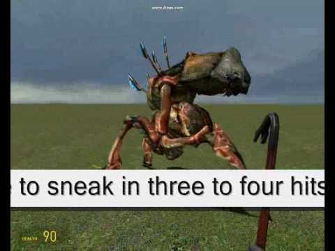 How to kill an antlion guard with a crowbar in 30 seconds!