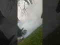 FZ09 Massive Burnout Tire Exploded