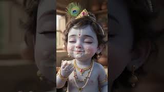 😂 Little Krishna Caught Stealing Butter 🧈 | Cute Baby Krishna Comedy Video ❤️ #shorts