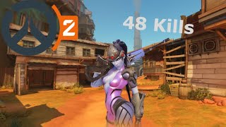 48 Kill Widowmaker Gameplay on Junkertown in Overwatch 2