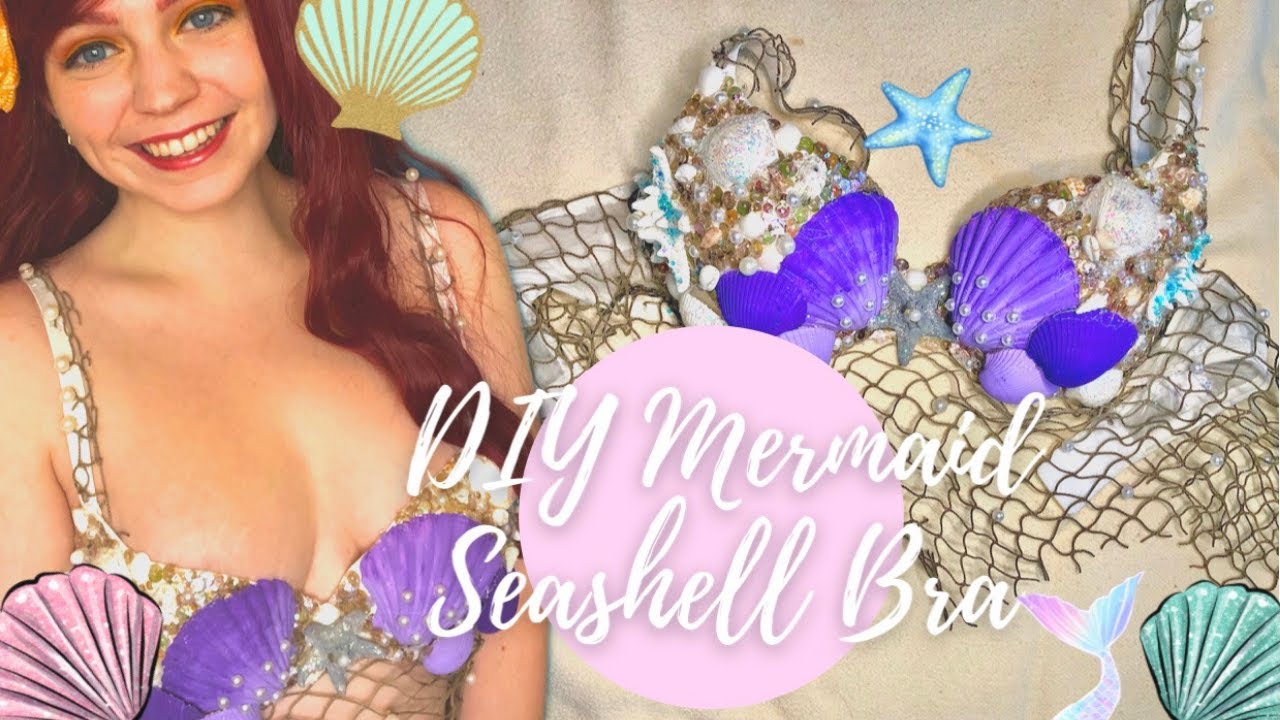 DIY MERMAID SEASHELL TOP- How to make a mermaid bra, The Little Mermaid  Ariel