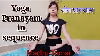 Yoga Pranayam in sequence | Pranayam in Hindi steps