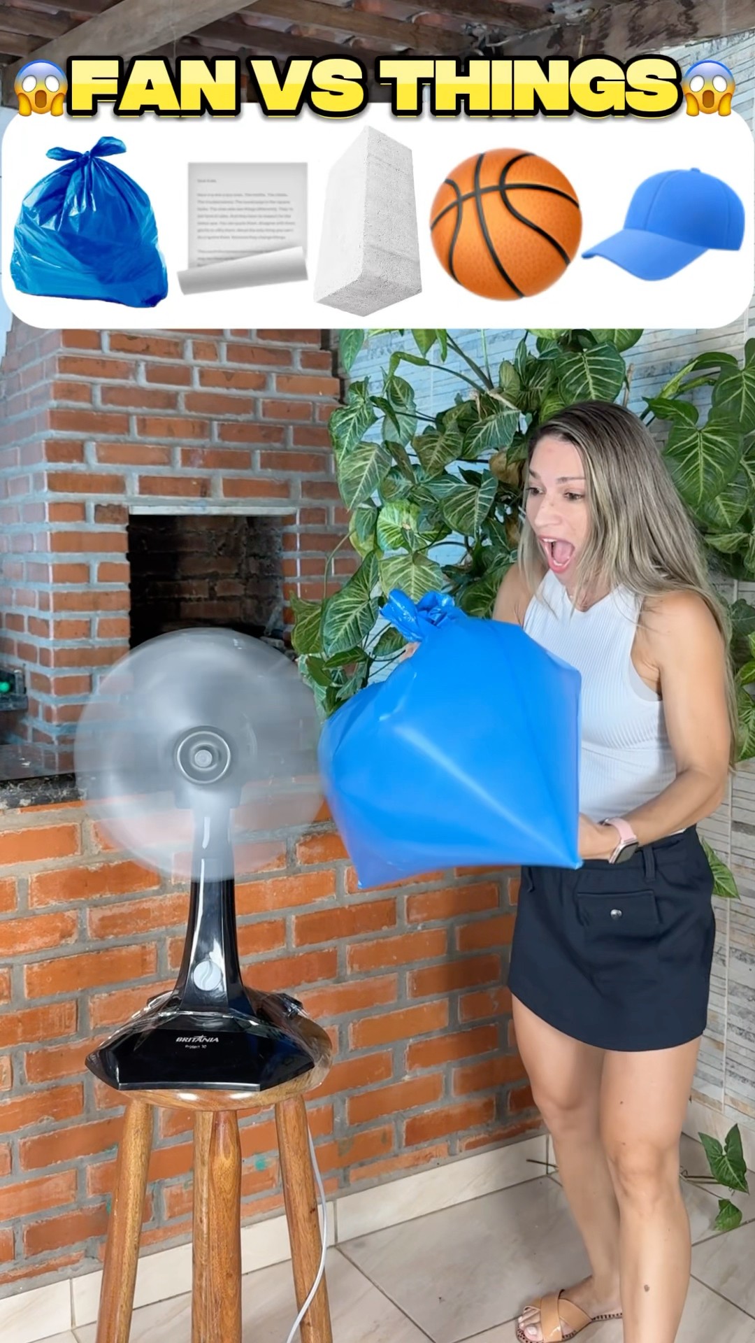 Quantos objetos o ventilador vai cortar?!? #shorts #challenge