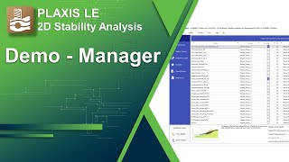 PLAXIS LE Manager - 2D Slope Stability with PLAXIS LE (3/14)
