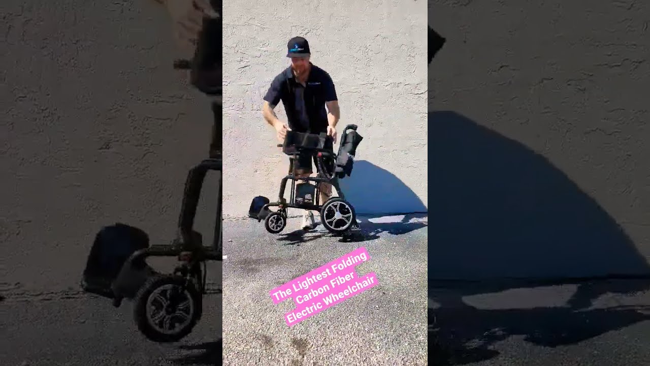  The Lightest Folding CARBON FIBER Electric Wheelchair Disability Mobility