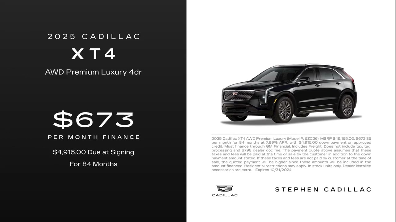 Cadillac XT4 10/05/2024 4396994