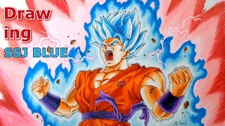 Super saiyan Blue Kaioken x20 Drawing Donkendo_Vazquez