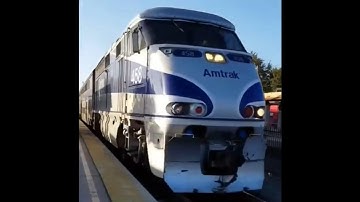 Amtrak F59phi 458 arrived at Old Town Trolley and Coaster Station in San Diego, CA