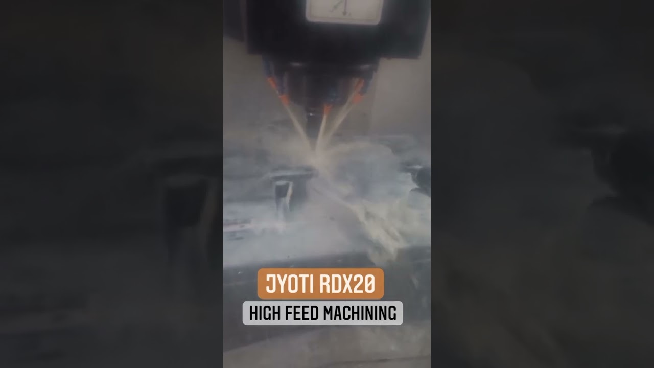 Jyoti RDX20 VMC HIGH FEED MACHINING | #cnc #jyoticnc #highfeedmachining #cncvmc #cadcam