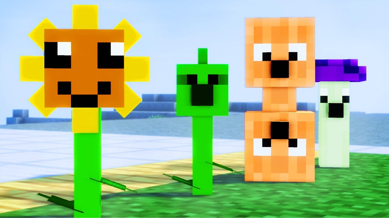 Plants vs. Zombies 2 Mod Minecraft: TEAM PLANTS MINECRAFT FIGHT! - YouTube