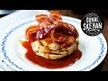 Best Pancakes EVER! With glossy sweet glazed BACON!