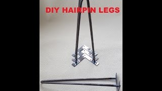 How To Make Hairpin Legs DIY I use 3/8" round stock. These are going to be 16" legs. I cut them at 34". Make sure you give yourself extra length, they get cut after