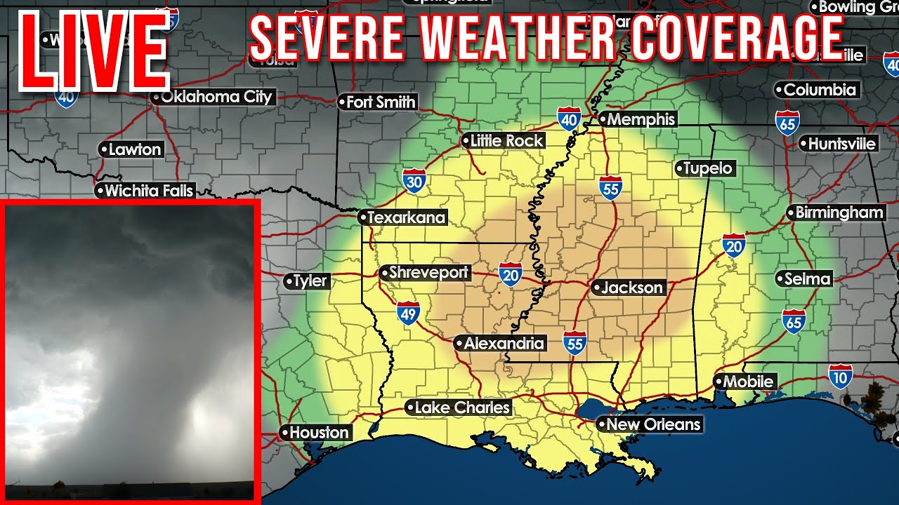 🔴 LIVE All Hazards Severe Weather Threat For South Central U.S. - YouTube